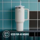 STANLEY 1913 Quencher H2.0 Flowstate Tumbler 1.2L – Cold for 11 Hours – Iced for 48 Hours – Metal Water Bottle with Straw, Handle and Lid – Dishwasher Safe – Travel Mug for Cold Drinks – Cream - 5