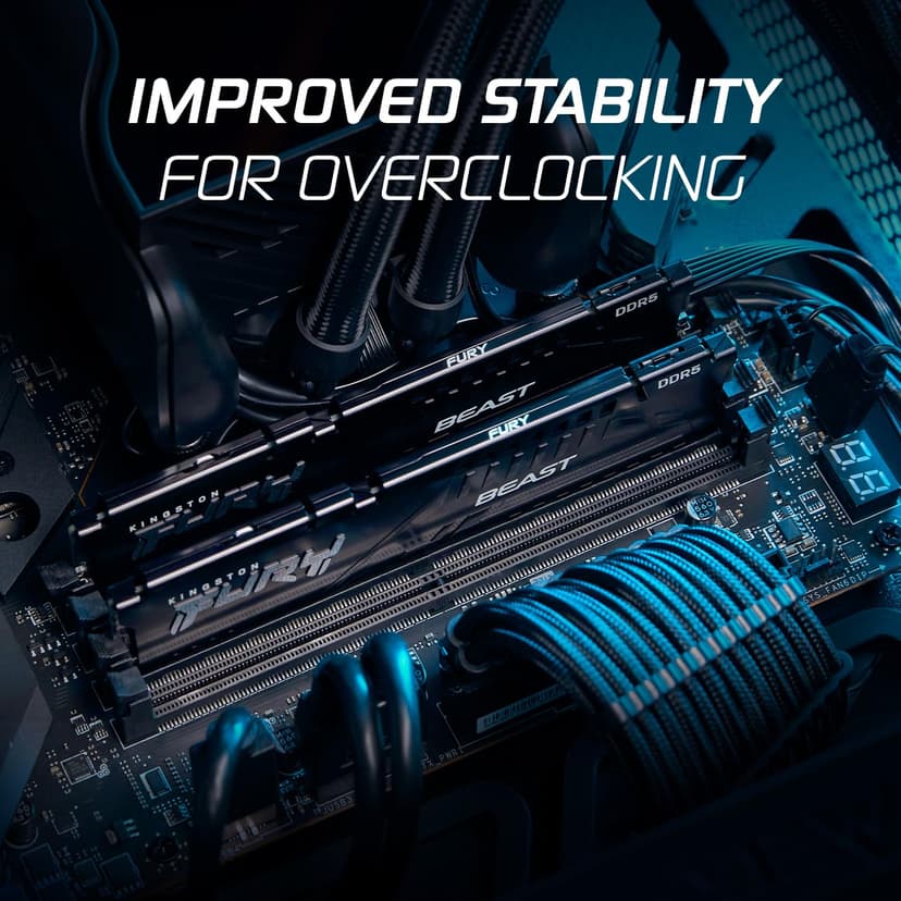 Kingston FURY Beast Black DDR5 32GB (2x16GB) 6000MT/s CL30 DIMM Desktop Gaming Memory Kit of 2 AMD EXPO and Intel XMP - KF560C30BBEK2-32 - 4