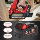 Waitley M18B5 18V 5.0Ah Compatible with Milwaukee M18 48-11-1850 48-11-1852 48-11-1820 48-11-1828 48-11-1830 Cordless Power Tools - 4