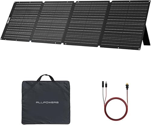 ALLPOWERS SE200 200W Portable Solar Panel for S2000 PRO R600 R1500 LITE R2500 V2 R4000 Power Station, Foldable Monocrystalline Solar Cell Solar Charger Solar Kit for RV Van Outdoor Off-Grid