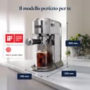 De'Longhi Dedica Duo EC890.M Barista Machine à café avec pompe, expresso et infusion à froid, machine à café manuelle avec tige à vapeur LatteArt, 15 cm de large, 2 expresso, écran tactile, tasse - 9