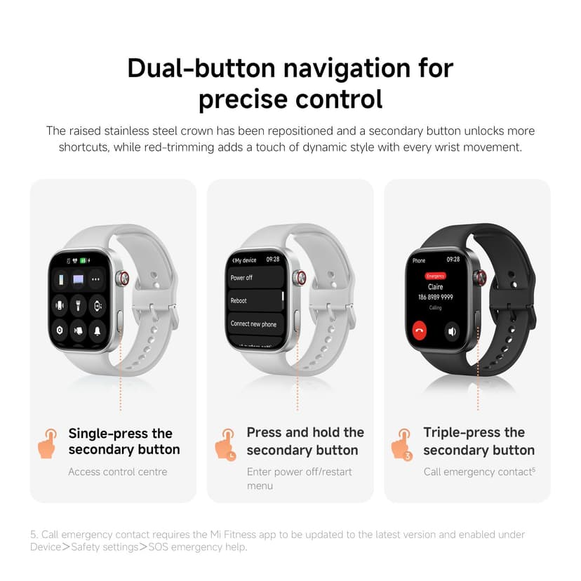 XIAOMI Redmi Watch 6 NFC, Smart Watch for Men Women, 2.07'' AMOLED, Activity Tracker with Heart rate/Sleep/Stress Tracking, 150+ Sports modes, 24 days battery life, 5ATM, GPS, Android&iOS, Black - 6