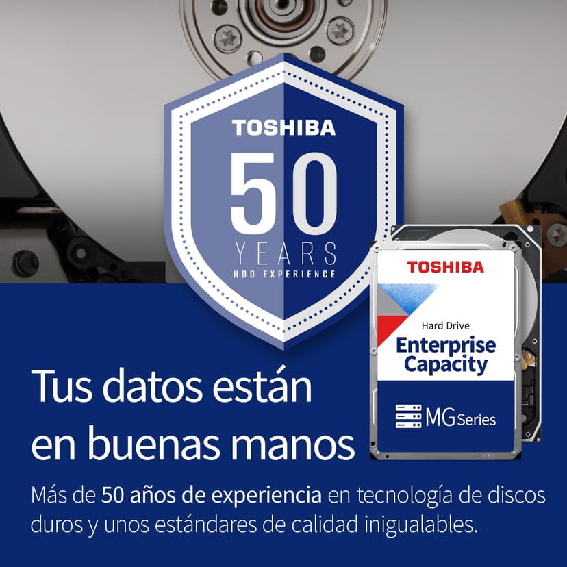Toshiba 18TB Enterprise Internal Hard Drive – MG Series 3.5" SATA HDD for Server, Storage, 24/7 Operation, Hyperscale, Cloud (MG09ACA18TE) - 3