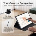 TCL NXTPAPER 14 + Flip Case + T-Pen - NXTPAPER 14 Inch Wi-Fi Display Tablet 16GB RAM (8GB+8GB Ram Expansion) 256GB ROM Battery 10000mAh Fast Charging 33W - Charger + Case and Pen, Grey - 2