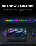 GravaStar Mercury K1 75% Wireless Mechanical Keyboard, Aluminum Alloy Gaming Keyboard with Knob, Hot Swappable, Linear Switches, Transparent Keycaps, RGB Backlit, 2.4GHz/BT5.0/USB-Black Mist - 7
