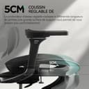 Hbada E3 Pro Chaise de Bureau Ergonomique Fauteuil de Bureau - Soutien Lombaire Dynamique 3 Zones, Appui-Tête 4D Réglable, Accoudoirs 6D Réglables, Pivotant avec Repose-Pieds, Noir - 5