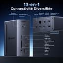 UGREEN Revodok Max 13 en 1 Thunderbolt 4 Dock 40Gbps avec 2 TBT4 et 1 DisplayPort Multi USB Data RJ45 1GbE SD TF 3.5mm Port Station d'accueil Dual 4K 60Hz Unique 8K 30Hz Écran Extension - 2