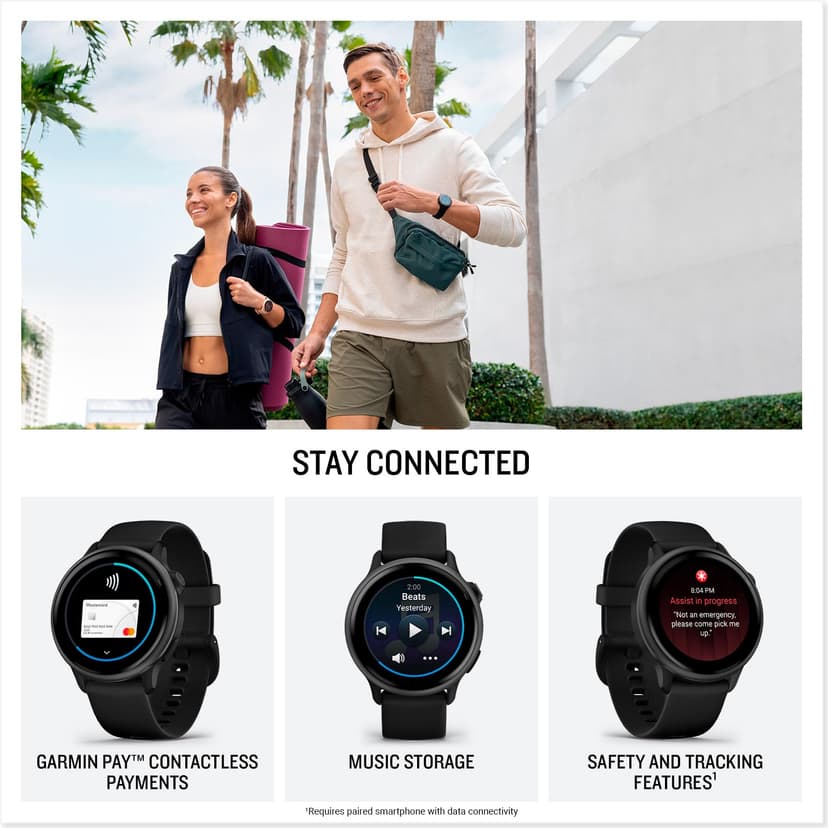 Garmin vívoactive 6, 42mm GPS smartwatch, AMOLED touchscreen, all-day health monitoring, personalised fitness features, advanced sleep coaching, Music, up to 11 days battery life, Bone/Lunar Gold - 5