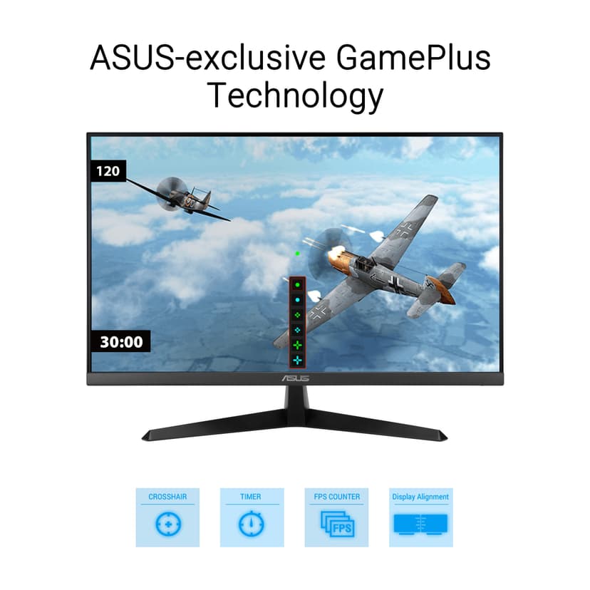 ASUS VY279HGR Eye Care Gaming Monitor – 27 inch FHD (1920x1080), IPS, 120Hz OC, SmoothMotion, 1ms MPRT, Adaptive Sync, Eye Care Plus, Blue Light Filter, Flicker Free, antibacterial, SmoothMotion - 8
