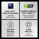 Lenovo Legion Pro 7i 16'' WQXGA OLED 240 Hz Ordinateur Portable de Jeu Intel Core Ultra 9 275HX 32 Go de RAM 1 to SSD NVIDIA GeForce RTX 5070Ti Eclipse Noir - 3