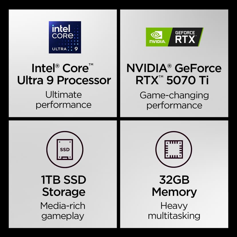 Lenovo Legion Pro 7i 16'' WQXGA OLED 240 Hz Ordinateur Portable de Jeu Intel Core Ultra 9 275HX 32 Go de RAM 1 to SSD NVIDIA GeForce RTX 5070Ti Eclipse Noir - 3