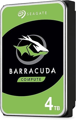 Seagate BarraCuda 4 TB Internal Hard Drive HDD – 3.5 Inch SATA 6 Gb/s 5400 RPM 256 MB Cache for Computer Desktop PC Laptop (ST4000DM004)
