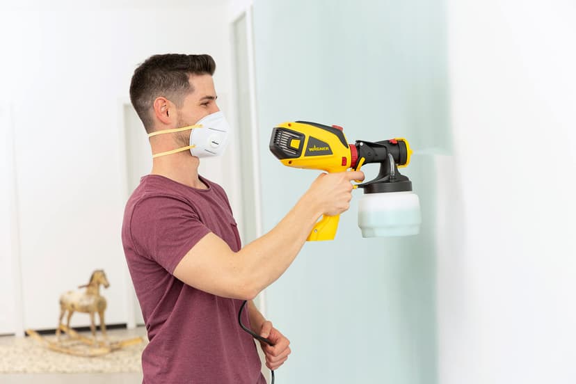 WAGNER Système de Peinture par pulvérisation W 590 FLEXiO pour peintures murales, Vernis & lasures à l'intérieur & à l'extérieur, 15 m²-6 Min, réservoir 1300 ml/800 ML, 630 W - 6