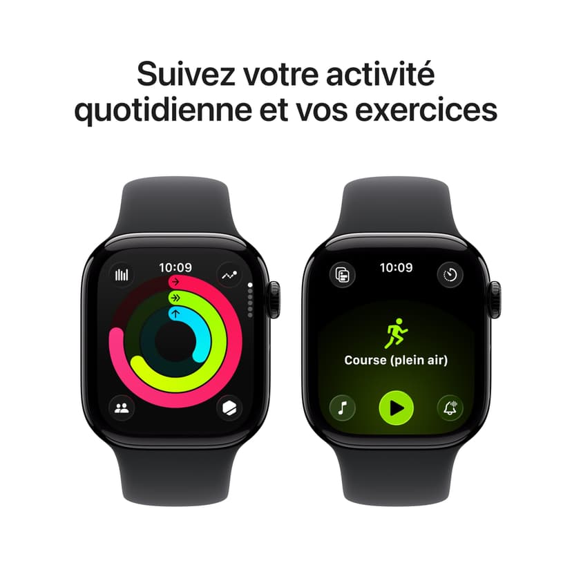 Apple Watch Series 11 [GPS 42mm] Smart Watch with Obsidian Case and Black Sport Band, Sleep Score, Activity Tracker, Health Tracker, Screen Always On - 3