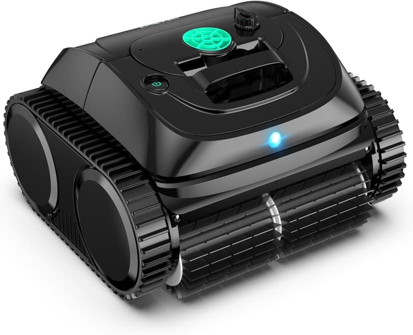WYBOT (2025 Upgrade) C1-01 Pool Robot Walls and Background, for In-Ground & Ground Pools, 150min Autonomy, 4-in-1 Cleaning (150 m²), Smart Navigation & App, Ink Black - 1