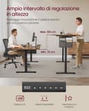 SONGMICS Bureau Électrique Réglable en Hauteur, 180 x 80 cm, Table Assis-Debout, Fonction Mémoire 4 Hauteurs, pour Bureau, Télétravail, Marron Rustique LSD138K01 - 4