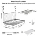 TQVAI ESYLIFE Stainless Steel Dish Rack Organizer with Drain Board, Silver by Esy-Life - 3