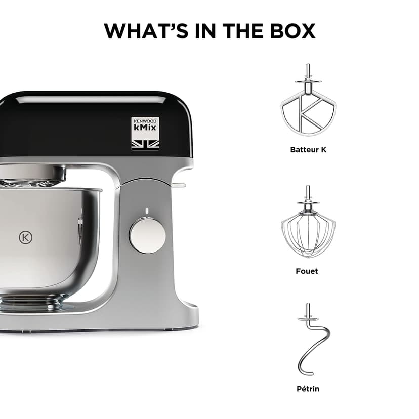 Kenwood kMix KMX750BK, Food Processor Robot, Multifunctional Food Processor Robot with 5 L Steel Bowl, 1000 Watt, Black - 9