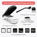 Fullstar Vegetable Chopper & Mandoline Slicer - Julienne Cutter Dicer Grater for Food Veg Onion Cucumber Tomato Salad Potato Cheese - Kitchen Gadgets & Accessories (Compact 6-in-1, White) - 9