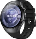 HUAWEI WATCH 5 46mm Smartwatche + Fluoroelastromer band Black, Multi-sensing X-TAP Technology, Fingertip Oxygen Saturation Measurement, For Android and iOS, Extended 6-Month Warranty, Black - 1