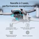 Bundle Drones Caméra Mini 4K, Drone Caméra 4K UHD pour Adultes, < 249 g, Stabilisation de la Nacelle à 3 Axes, Transmission Vidéo sur 10 km, Deux Batteries pour un Temps de Vol max. de 62 min - 3