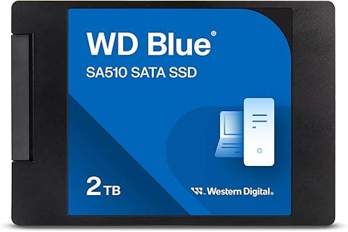 WD Blue SA510 2 To, SATA SSD jusqu'à 560 Mo/s, Comprend Acronis True Image for Western Digital, Clonage de dique et migration, sauvegarde souple et récupération, protection anti-rançongiciels