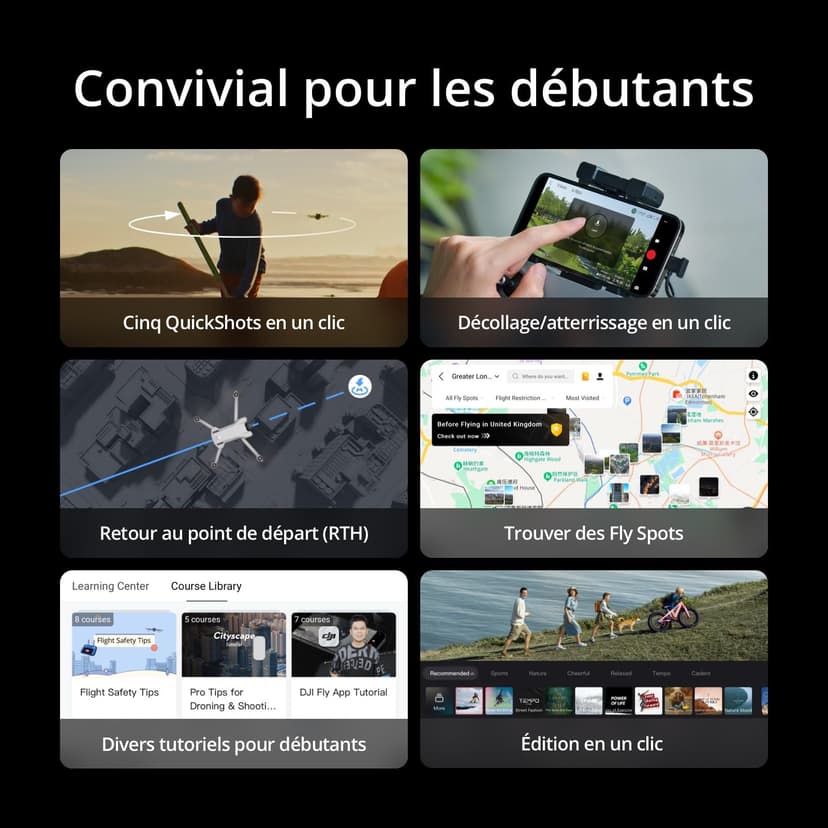 DJI Mini 3 – Mini Drone Caméra Léger avec Nacelle Mécanique à 3 Axes, Vidéo 4K HDR, Temps de Vol de 38 Min, Transmission Vidéo jusqu’à 10 km, Prise de Vue Verticale Réelle, Retour Auto par GPS Intégré - 6