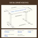 FLEXISPOT Bureau Debout 140x80x(73-123) cm réglable en Hauteur électrique, Panneau de Commande à Fonctions mémoire, Bureau à télétravail (Cadre Noir + Plateau en érable) - 9