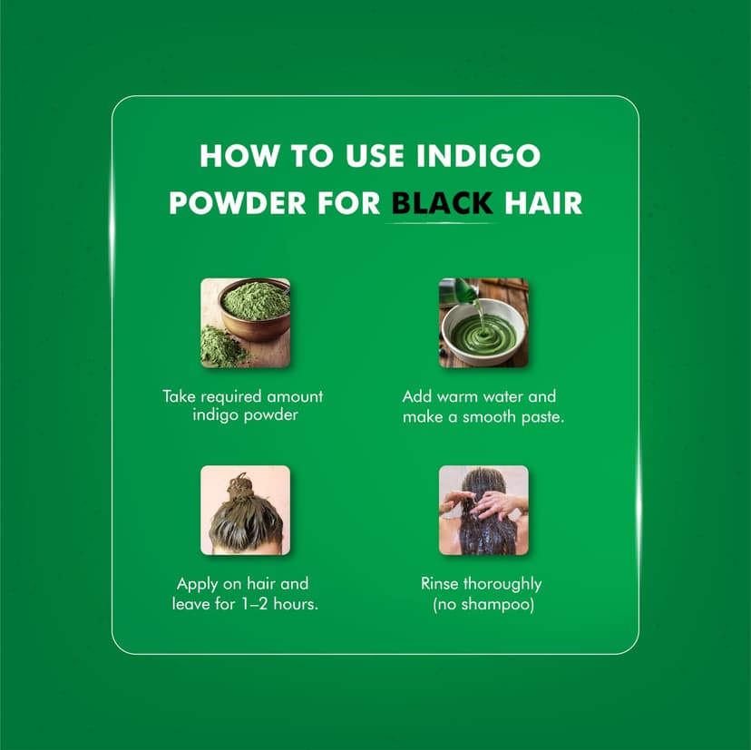 H&C Indigo Powder (Indigofera Tinctoria) - 227g Pack | For Hair Coloring - 6