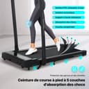 Mobvoi 6% Incline Smart AI Foldable Treadmill Walking Pad Speaker TicSports APP 12 KMH 120 KG Portable Compact Treadmills for Home Office Under Desk Treadmill with LED Display Remote Control - 7