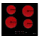 Electric Glass Ceramic Hob (6000 W, 4 Burners, 60 cm, Built-in, Autarkic, Touch, Timer, Glass-Ceramic) – 4 Zone - 1