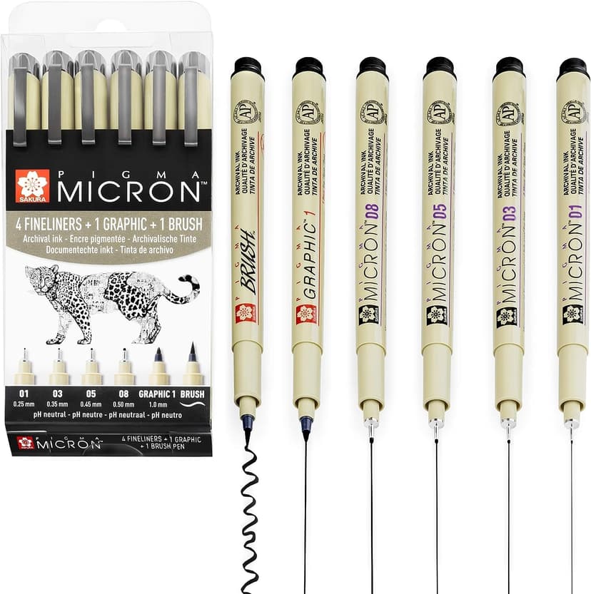 SAKURA Pigma Micron - Fineliner Pigment Pens - 01/03/05/0… - 1