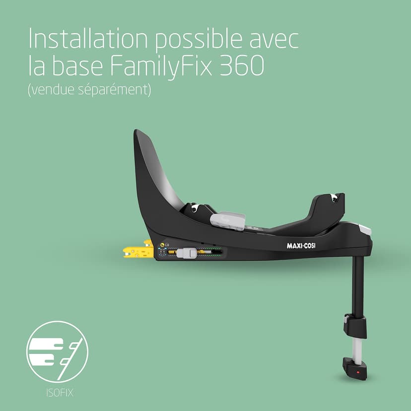 Maxi-Cosi Pearl 360 i-Size, Siège-auto bébé, 3 mois - 4 ans (61 à 105 cm), Siège-auto pivotant 360, Rotation à une main, Protection G-CELL contre les chocs latéraux, Authentic Graphite - 8
