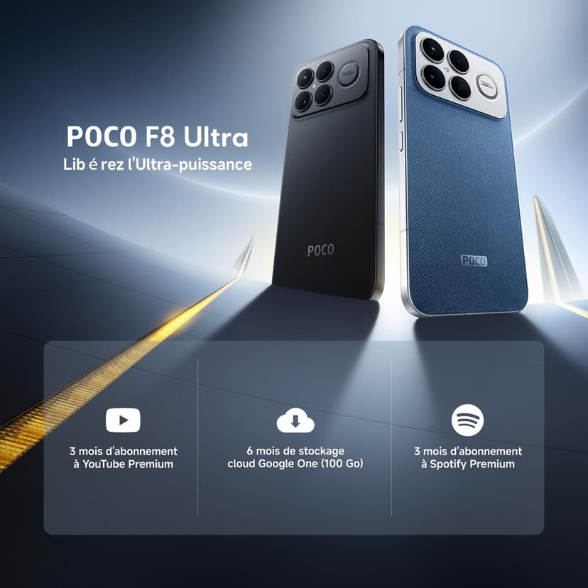 Xiaomi POCO F8 Ultra, Smartphone 12+256 Go, écran AMOLED 6,9" 120 Hz, Appareil Photo 50 MP Light Fusion 950 avec OIS, Son signé Bose, Batterie 6500 mAh, Noir, Garantie 2 Ans, Chargeur Non Inclus. - 4