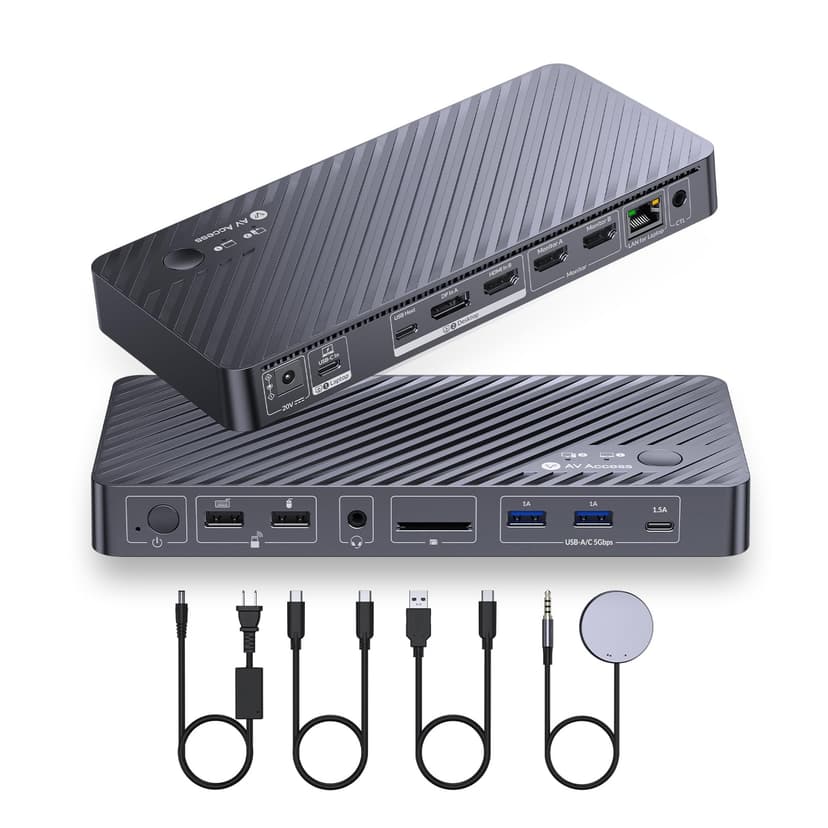 AV Access Docking Station Dual Monitor for Laptop & Deskt… - 1