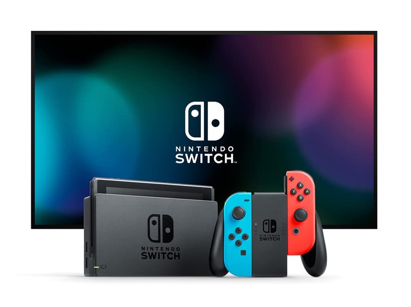 Nintendo Console Switch avec Joy-Con bleu néon et rouge néon - 3