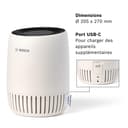 Bosch Air 1000 Purificateur d'air - Élimine les Polluants, Avec un Filtre à Air et un Mode Sommeil (< 25 dB(A)) - Pour jusqu'à 23 m² - Avec Mode Automatique - CADR : 100 m³/h - 6