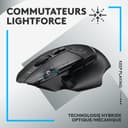 Logitech G G502 X LIGHTSPEED Wireless Gaming Mouse - Optical mouse with LIGHTFORCE hybrid optical-mechanical switches, HERO 25K gaming sensor, compatible with PC - macOS/Windows - Black - 2