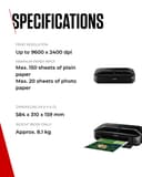 Canon PIXMA iX6850 Wireless Printer (Black) - Compact, High-Performance Home Printer - Print A3+ Photo-Lab Quality Documents & Photos - Wi-Fi/Ethernet Connectivity - Replaceable 5 Single Ink System - 6