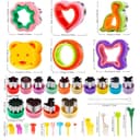CIMOYBAI Set of 48 Cookie Cutters, Bread & Vegetable Kids, Sandwich Cutter Kit, Bento Accessories for Sushi, Fruit, Cakes, Biscuits - 4