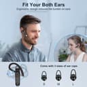 New Bee Main Libre Bluetooth Oreillette, Casque sans Fil Bluetooth avec Microphone 60 Jours en Veille Casque Mains Libres avec Microphone Casque pour iPhone Samsung, HTC, LG, Sony, PC (Noir) - 9