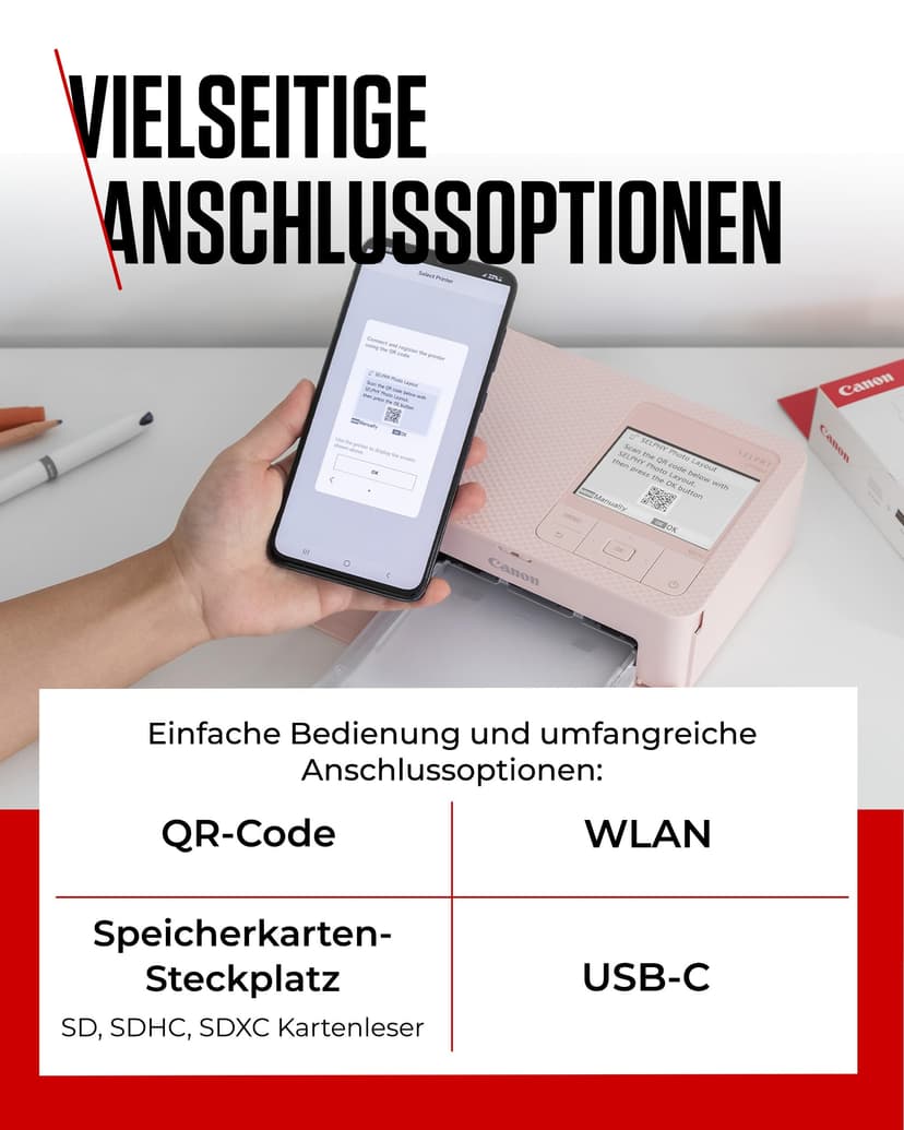 Canon SELPHY CP1500 Imprimante Photo Mobile avec kit de Papier, Noir, imprimante Bluetooth sans Fil, avec Accessoires, compacte et légère, Mi 54 Feuilles de Papier au Format Carte Postale 4 x 6 - 7