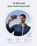 Anker MagGo Batterie Externe Magsafe Certifiée Qi2 15W Magnétique Ultra-Fine 10000 mAh, Chargeur Compatible MagSafe Ultra Rapide, Design Ergonomique, Uniquement pour iPhone 17 Pro Max 16/15/14 - 5