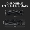 Logitech G413 SE Full-Size Mechanical Gaming Keyboard - Backlit Keyboard with Tactile Mechanical Switches, AZERTY French Layout - Black - 7