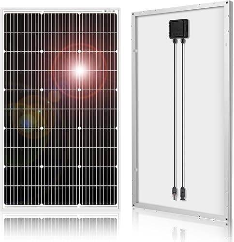 DOKIO 100w Solar Panel 12v Monocrystalline Waterproof Solar System for The Roof of Motorhome Caravan Camping Jardin Rv Yacht Shed Vans Campervan Boat