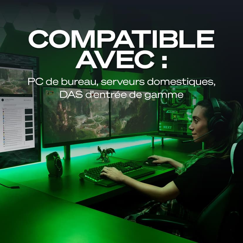 Seagate BarraCuda 4To, Disque dur interne HDD, 3.5 pouces, SATA 6 Goit/s, 5 400 tr/min, 256 Mo de mémoire cache, pour PC de bureau, Ouverture facile, Services Rescue (ST4000DMZ04) - 7