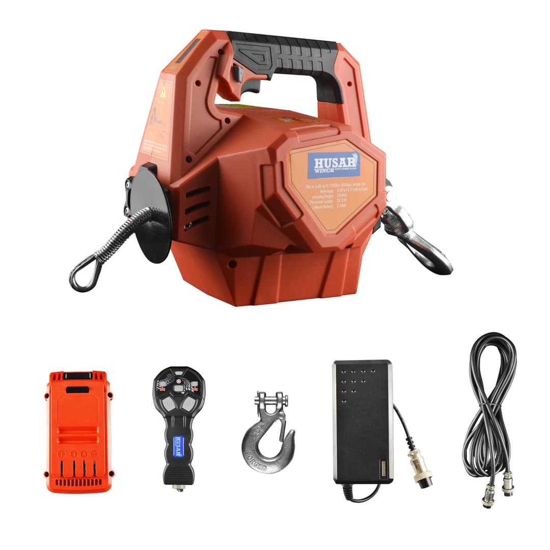 Husar Winch Treuil électrique à batterie portable avec Té…