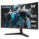 KOORUI 24'' Ecran PC Gamer Incurvé, 180Hz 1ms FHD PC Moniteur Gaming 1500R, Adaptive Sync VESA 100x100mm, Inclinaison réglable, HDMI2.0/DP1.2 - 1