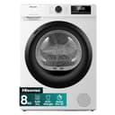 Hisense DHQE800BW2 Sèche-linge, 8 kg, classe D, largeur 60 cm, 16 programmes, séchage automatique, séchage rapide, séchage anti-rides, pompe à chaleur, séchage Ion Refresh, blanc - 1