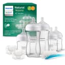 Philips Avent Natural Response Newborn Glass Gift Set - 5 x Baby Bottles, 2 x Philips Avent Ultra Soft Soother 0-6 Months, Bottle Brush, BPA Free (Model SCD879/11) - 1